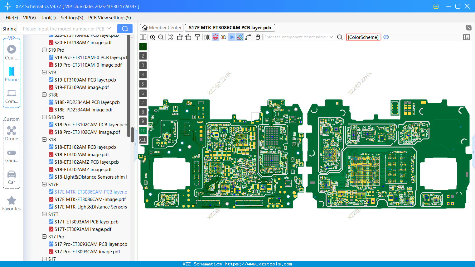 VIVO S17E MTK-ET3086CAM PCB Layer